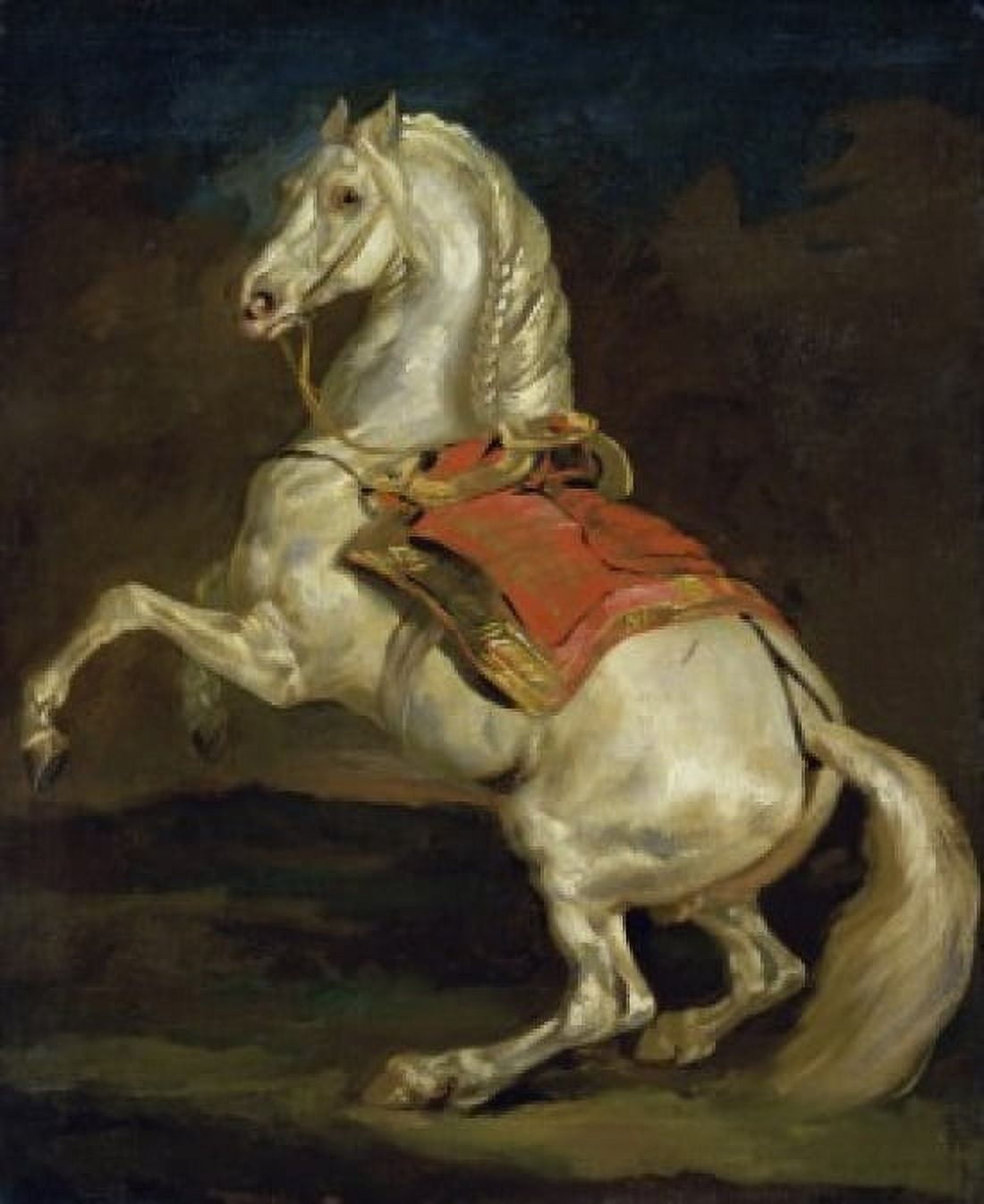 Rearing Horse (Cheval Cabre) 1812 Jean Louis Andre Theodore Gericault (1791-1824French) Musee des Beaux-Arts Rouen Canvas Art - Jean Louis Andre Theodore Gericault (18 x 24)