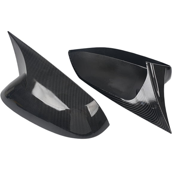 Rearview Mirror Covers Fits For Toyota Levin 2019-2024, Bull Horn Rearview Mirror Caps, Exterior Mirrors Caps, Side Mirror Replacement Covers-Carbon Color