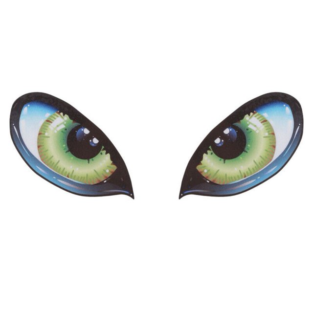 Rearview Mirror Creative 3D Stereo Reflective Cat Eyes Car Sticker