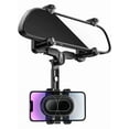 thumbnail image 1 of Rearview Mirror Phone Holder for Car,360°Rotatable and Retractable Multifunctional Rear View Mirror Phone Holder,Four Corners Fixed Anti-Shake Design,for All Mobile Phones and All Car, 1 of 1