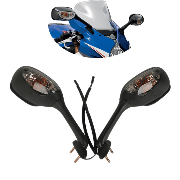 Rearview Mirrors w/ Turn Signal Fit For Suzuki GSXR 1000 GSXR600 GSX-R 750 06-24