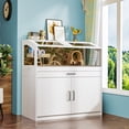thumbnail image 1 of Reasea Multi-Purpose Small Animal Cage with Storage, Large Hamster & Guinea Pig Habitat, Easy View Acrylic Panels for Hamsters, Rabbits, Guinea Pigs, and Hedgehogs - White, 1 of 8