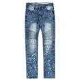 thumbnail image 1 of Reason Brand Men's Slim Skinny Fit Stretch Moto Jeans (34, Paint Splatter), 1 of 5