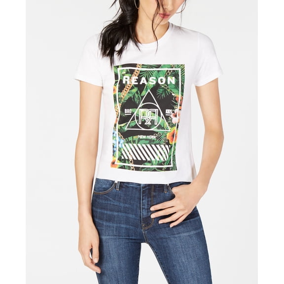 Reason Cotton Graphic T-Shirt White L