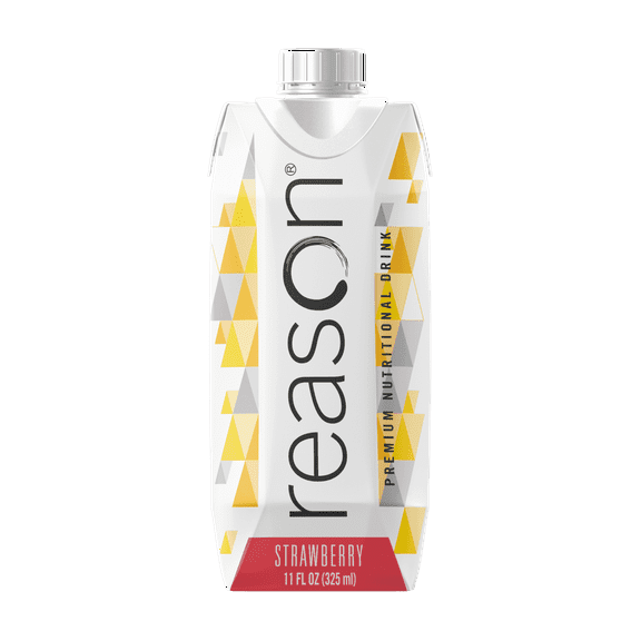 Reason High Calorie Nutrition Beverage, NSF Contents Certified, Strawberry, 12 Pack, 11 fl oz