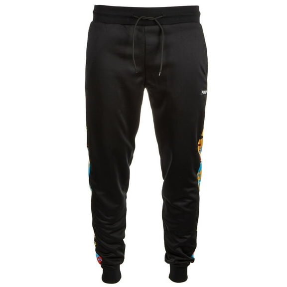Reason Men's Interlock Jogger Pants Black With Multicolor Side Trim Large