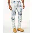 thumbnail image 1 of Reason Mens Bleached Ripped Moto Jeans Medium Blue 38x32, 1 of 1