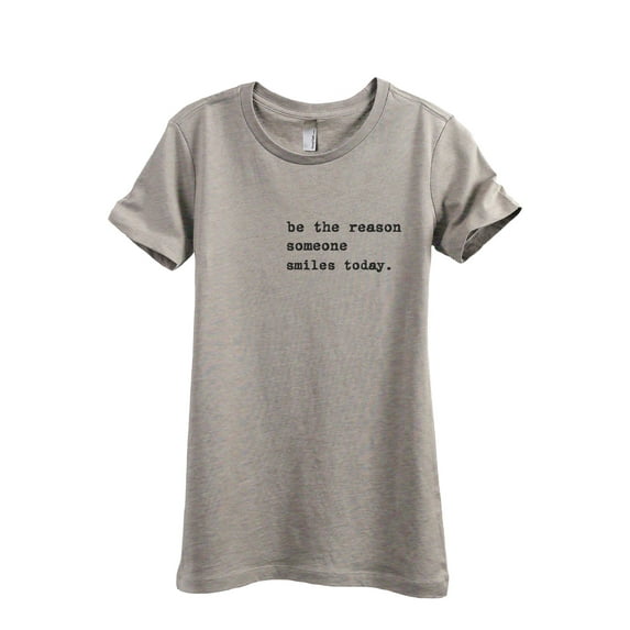Reason Smile Today Women's Fashion Relaxed T-Shirt Tee Heather Tan X-Large