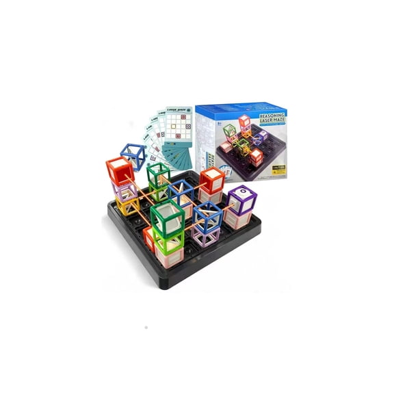 Reasoning Laser Maze Game for Kids Ages 8-13, STEM Logic Puzzle with Mirror Reflection & Beam Path Puzzles, 60 Challenge Cards Reasoning Laser Maze