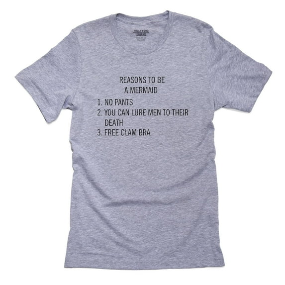 Reasons To Be A Mermaid: No Pants - Lure Men - Clam Bra Men's Grey T-Shirt