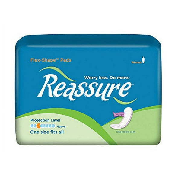 Reassure Flex-Shape Pads, Heavy Absorbency - 1 Case of 4 Bags (192 Total Count)