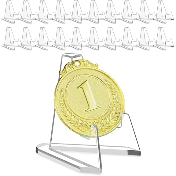 Reastar Card Display Stand, 20 Pack Small Easel Acrylic Picture Holder Stands, for Challenge Coin Graded Sports Trading PSA Baseball (2.2 Inch Tall)