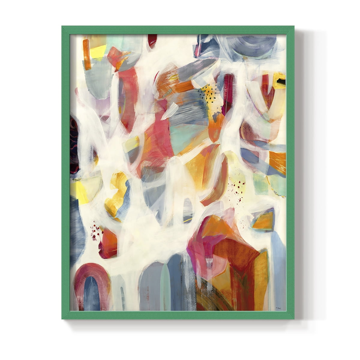 Reawaken in Green Solid Wood 11 x 14 Framed Print