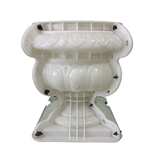 Reazone Molds D50cm Garden Cement Plastic Precast Concrete Flower Pot Decorative Planter Molds, White, (RZF-08)