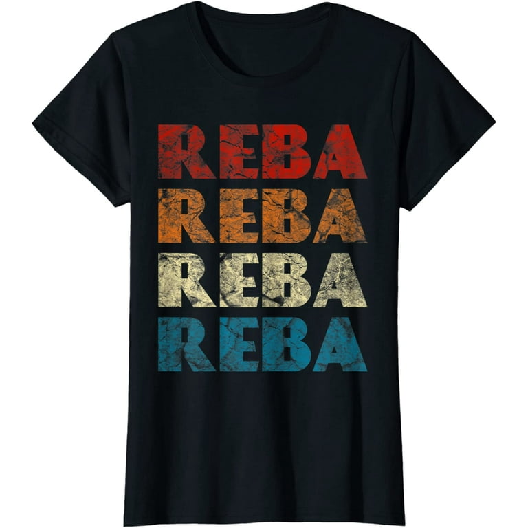 Reba Retro Wordmark Personalized Name 1970s Vintage T-Shirts Reba Retro Wordmark Personalized Name 1970s Vintage T-Shirts