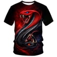 thumbnail image 1 of Rebaike 3D Cobra Snake T Shirt Serpent Graphic Tee Yin Yang Style All Over Print Shirt for Men Women Streetwear Fashion, 1 of 7