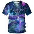 thumbnail image 1 of Rebaike Men’s Dragon Graphic T-Shirt, Fantasy Anime Style Short Sleeve Casual Tee, 1 of 7