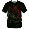 thumbnail image 1 of Rebaike Men’s Dragon Graphic T-Shirt, Fantasy Anime Style Short Sleeve Casual Tee, 1 of 7