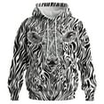 thumbnail image 1 of Rebaike Men's Cow Print Hoodie Funny Black and White Animal Pattern Pullover Sweatshirt, 1 of 8