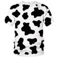 thumbnail image 1 of Rebaike Men's Cow Print T-Shirt Funny Black and White Pattern Graphic Tee, 1 of 6