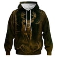 thumbnail image 1 of Rebaike Men's Deer Hunting Hoodie 3D Buck Antler Print Forest Camo Pullover Sweatshirt, 1 of 8