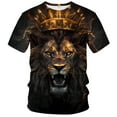 thumbnail image 1 of Rebaike Men's Lion Graphic T-Shirt King of the Jungle Design for Leo Zodiac & Animal Lovers, 1 of 7