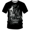 thumbnail image 1 of Rebaike Men's Skull and Poker Graphic T-Shirt All Over Print Skeleton Card Tee Short Sleeve Streetwear, 1 of 7