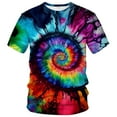 thumbnail image 1 of Rebaike Men's Tie Dye T-Shirt Colorful Rainbow Psychedelic Graphic Tee, 1 of 7
