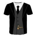 thumbnail image 1 of Rebaike Men's Tuxedo Print T-Shirt Faux Suit Graphic Tee All-Over Costume Polyester Shirt, 1 of 7