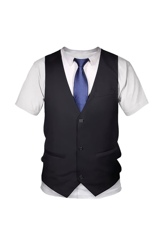 Men's Tuxedo Graphic All-Over Print T-Shirt