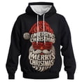 thumbnail image 1 of Rebaike Santa Face Christmas Hoodie for Men Women, Funny Holiday Pullover Sweatshirt with Beard Glasses Graphic, Ugly Xmas Party Unisex Winter Casual Hoodie Gift, 1 of 8