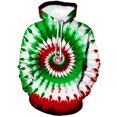 thumbnail image 1 of Rebaike Unisex 3D Tie Dye Spiral Hoodie Rainbow Psychedelic Pullover Sweatshirt, 1 of 7