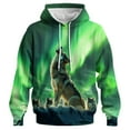 thumbnail image 1 of Rebaike Wolf Hoodie for Men Dark Forest Animal Graphic Sweatshirts, 1 of 8