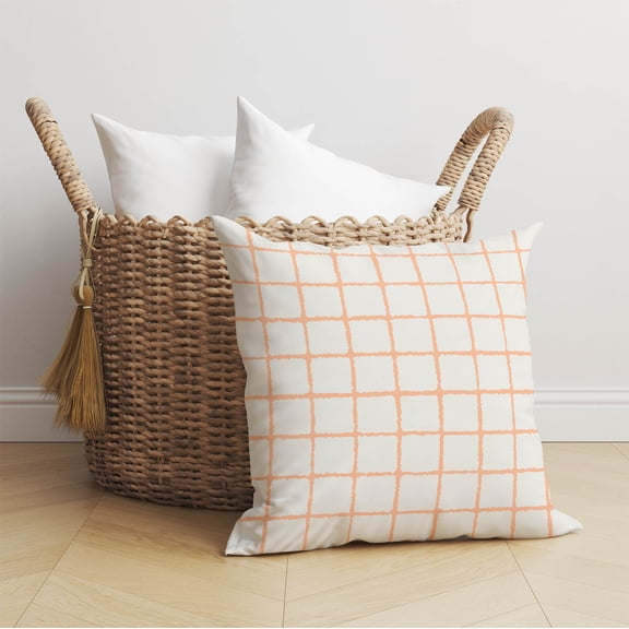 Rebar Peach Throw Pillow
