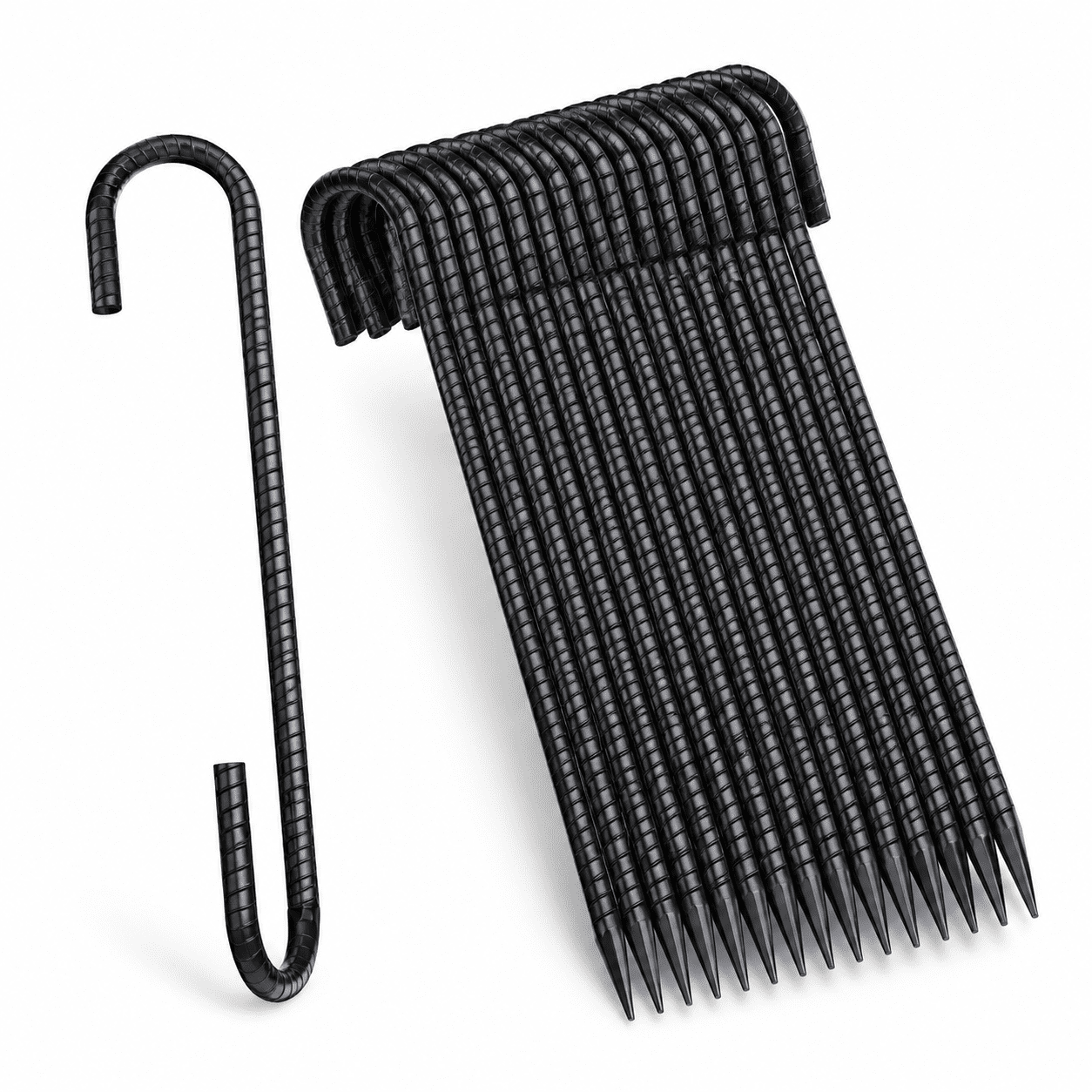 Rebar Stakes 12 Inch 20 Pack J Hook Ground Heavy Duty Chain Link Fence ...