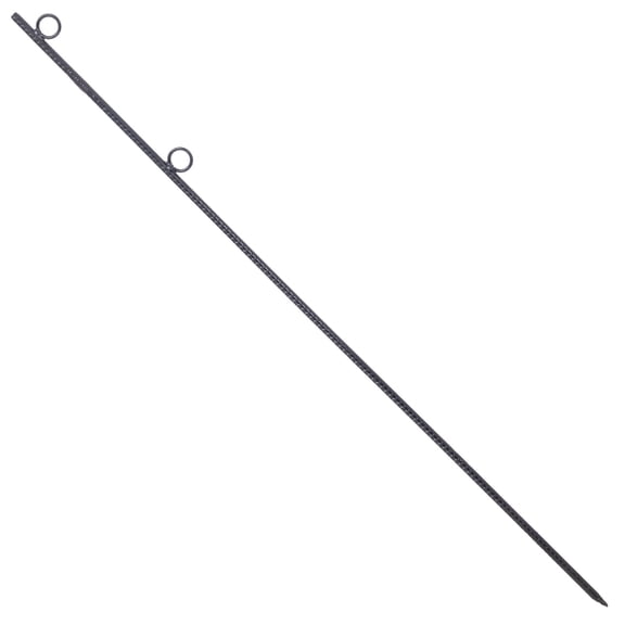 Rebar stake with loop 4pcs Grip Rebar 5/8x 55.5 Inch Steel Durable Heavy Duty Tent Canopy Ground Stakes with Angled Ends and 1 Inch Loops for Campsites and Canopies,