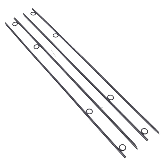 Rebar stake with loop 4pcs Grip Rebar 5/8x 55.5 Inch Steel Durable Heavy Duty Tent Canopy Ground Stakes with Angled Ends and 1 Inch Loops for Campsites and Canopies