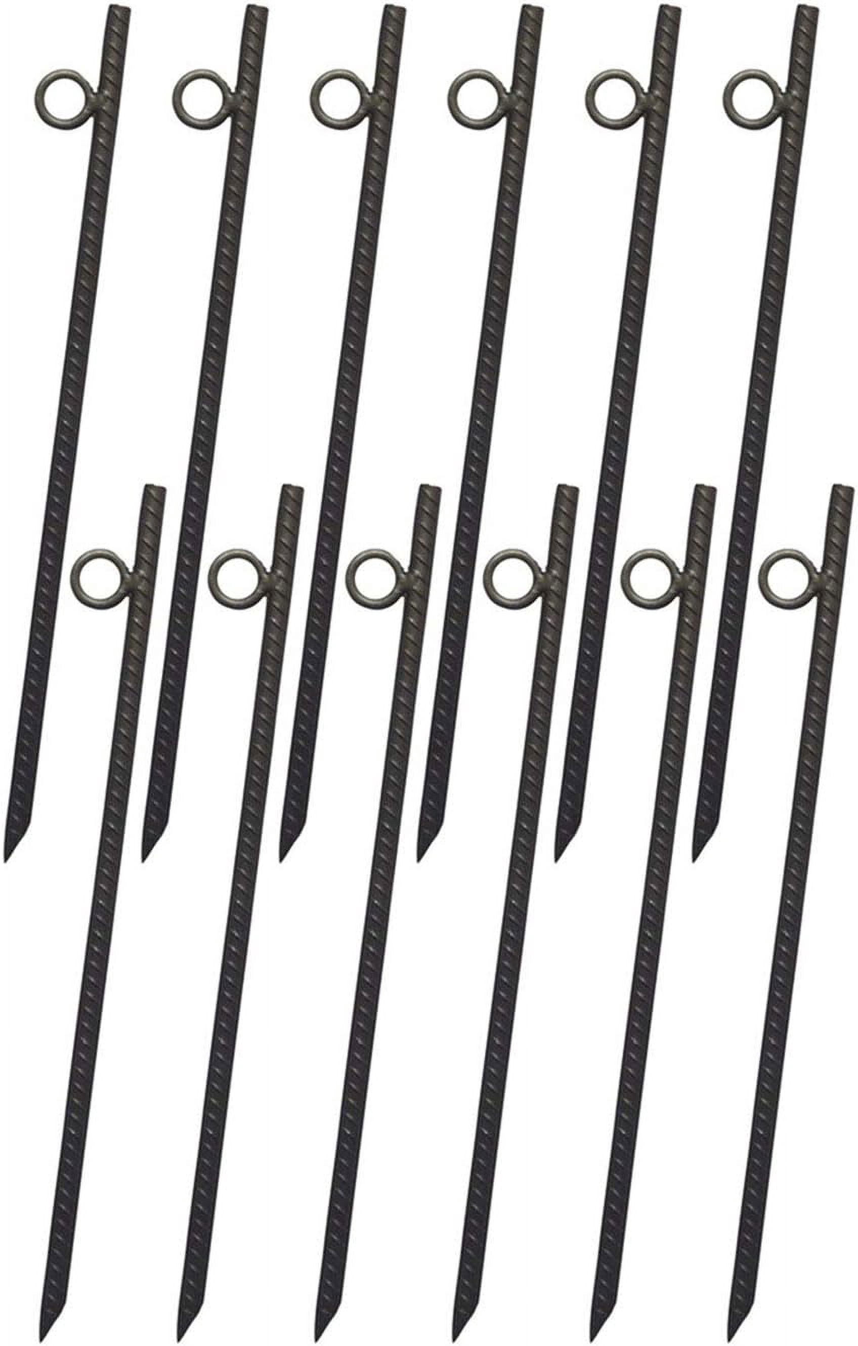 Rebar stake with loop 12pcs 3/8x18’’ Steel Durable Tent Canopy Ground Stakes
