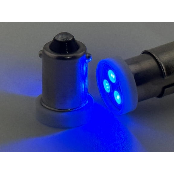 Rebaydo 2 pcs BA9S 55 LED Bulb 6 Volt AC or DC (Color:Blue;)