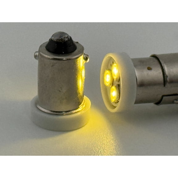 Rebaydo 2 pcs BA9S 55 LED Bulb 6 Volt AC or DC (Color:Warm White 3000K;)