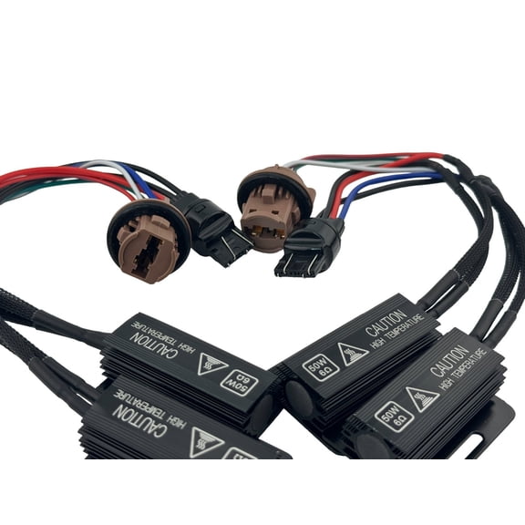 Rebaydo 2pcs 6 Ohm 50W 7443 LED Load Equalizer Inline Resistor