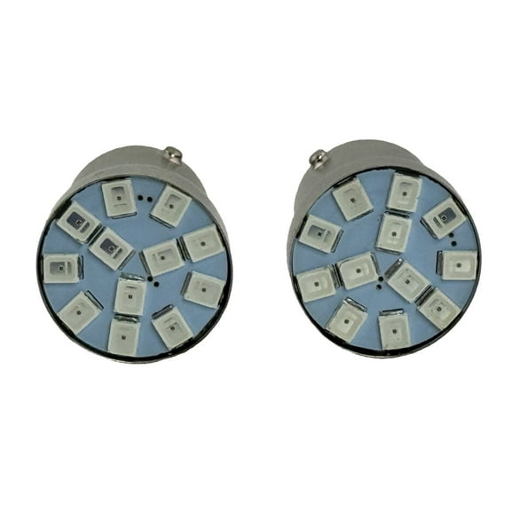 Rebaydo 2pcs BA15D LED Bulb 6 Volt AC or DC Single Filament (Color:Red;)