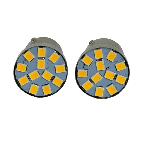 Rebaydo 2pcs BA15D LED Bulb 6 Volt AC or DC Single Filament (Color:Warm White 3000K;)