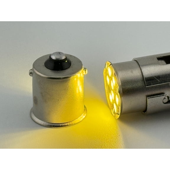 Rebaydo 2pcs BA15S LED Bulb 63 6 Volt AC or DC Single Filament (Color:Warm White 3000K;)