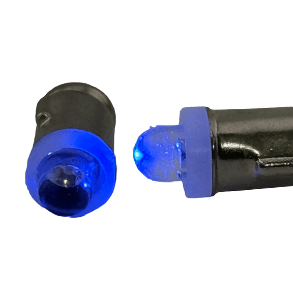 Rebaydo 2pcs BA7S Miniature LED Bulb 6 to 12 Volt DC T2 1/2 Dimmable (Color:Blue;)