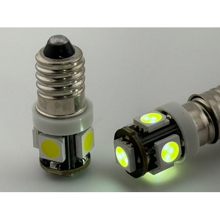 Rebaydo 2pcs E10 LED Bulb 12 Volt AC Or DC (Color:White 6000K;)