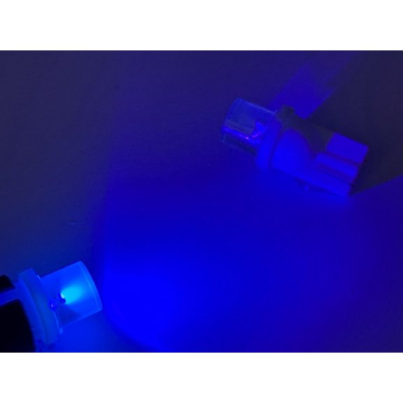 Rebaydo 2pcs Flat 1 LED T10 Wedge LED Lamp 12 VDC (Color:Ultra Violet;)