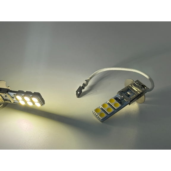 Rebaydo 2pcs H3 LED Bulb 6 Volt Positive or Negative Ground (Color:Warm White 3000K;)