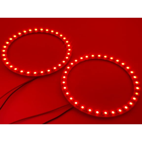 Rebaydo 2pcs LED Angel Eyes 33 SMD 100mm Halo Rings (Color:Red;)