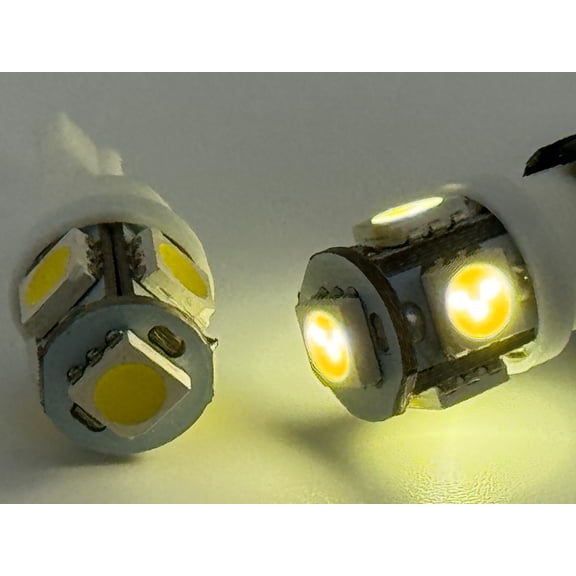 Rebaydo 2pcs T10 194 W5W 168 LED Bulb 12 Volt DC Dome Accessory Interior Light (Color:Daylight White 4400K;)